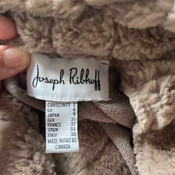 JOSEPH RIBKOFF NUDE COLOR SIZE 2 COWL LONGSLEEVES - Picture 7 of 7